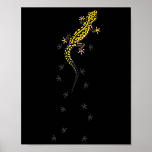Poster Cadeaux de lézard de reptile de Gecko léopard mign