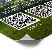 Poster Cadeaux de lune de miel code QR en espèces moderne (Coin)