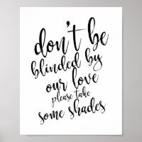 Cadeaux de lunettes de soleil de mariage panneau d