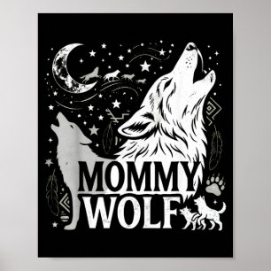 Poster Cadeaux de Maman Loup Tribu de Famille Corresponda