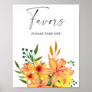 Poster Cadeaux de mariage à l'aquarelle, prenez-en un 