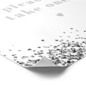 Poster Cadeaux de mariage à paillettes d'argent REGINA Di (Coin)