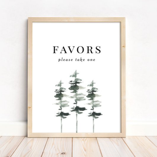 Poster Cadeaux de mariage de forêt rustique de campagne