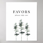 Poster Cadeaux de mariage de forêt rustique de campagne (Devant)