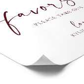 Poster Cadeaux de mariage Panneau Tournesol Roses Rouge B (Coin)