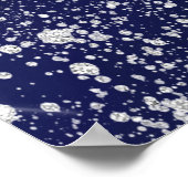 Poster Cadeaux de Mariée bleu argent paillettes scintille (Coin)