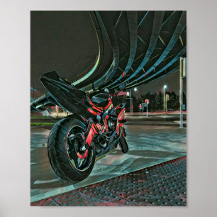 Poster cadeaux de moto pour petit ami