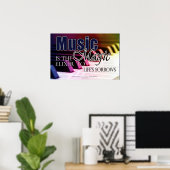 Poster Cadeaux de musique Étudiants de piano - Musique (Bureau à domicile)