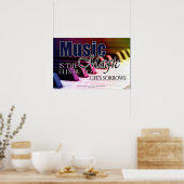 Poster Cadeaux de musique Étudiants de piano - Musique (Cuisine)