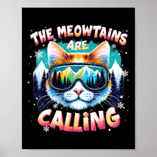 Poster Cadeaux de Noël pour skieurs snowboardeurs The Meo