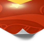 Poster Cadeaux de Noël rouge et or (Coin)