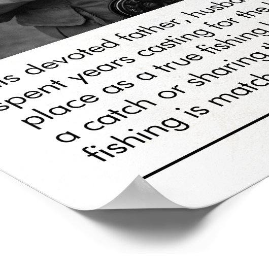 Poster Cadeaux de pêche personnalisés, Journal de pêche (Coin)