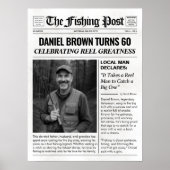 Poster Cadeaux de pêche personnalisés, Journal de pêche (Devant)