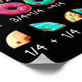 Poster Cadeaux de professeur de mathématiques Donut Fract (Coin)