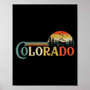 Poster Cadeaux de randonnée à Boulder Colorado Rocky Moun
