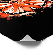 Poster Cadeaux de sensibilisation à la leucémie Orange Ru (Coin)