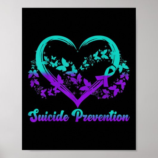 Poster Cadeaux de sensibilisation à la prévention du suic (Devant)