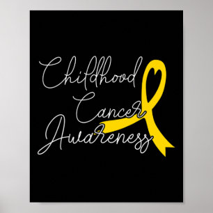 Poster Cadeaux de sensibilisation au cancer de l'enfant R