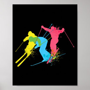 Poster Cadeaux De Ski vintage Pour Hommes, Femmes, Enfant