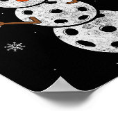 Poster Cadeaux De Snowman De Santa Hat Pour Pickleball Fu (Coin)