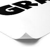 Poster Cadeaux de T-shirts des textes de noir de mamie du (Coin)