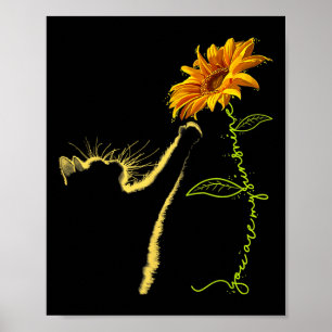 Poster Cadeaux De Tournesol Chat Pour Amoureux de les cha