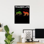 Poster Cadeaux de Trader d'Actions Trading de Jour Marché (Bureau à domicile)