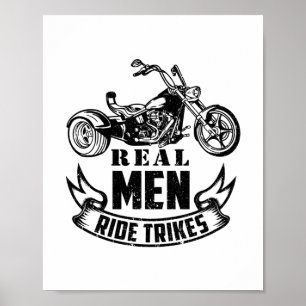 Poster Cadeaux de Trike pour hommes Motocyclette Triker