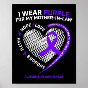 Poster Cadeaux Démence Mère En Droit Purple Maman Heimers