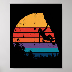 Poster Cadeaux d'escalade de rocher de montagne de bloc a