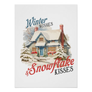 Poster Cadeaux d'hiver de Noël Wisses