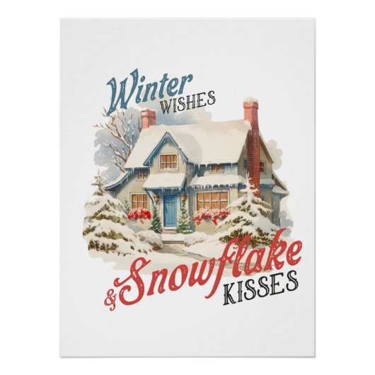 Poster Cadeaux d'hiver de Noël Wisses (Devant)