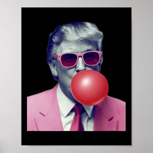 Poster Cadeaux drôles de bubble gum Yum Trump