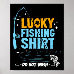 Poster Cadeaux drôles de pêche chanceuse pour hommes garç