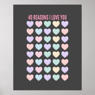 Poster Cadeaux du 40e anniversaire - 40e cadeau