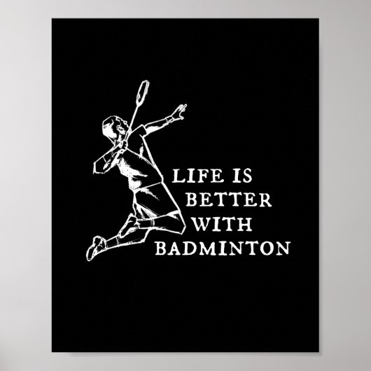 Poster Cadeaux du joueur de badminton (Devant)