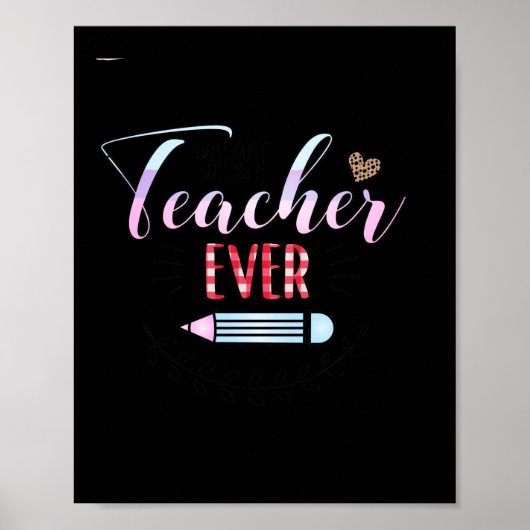 Poster Cadeaux Enseignant | Meilleur Enseignant Ever (Devant)