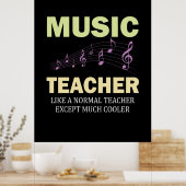 Poster Cadeaux Enseignant | Prof de Musique Tellement Coo (Cuisine)