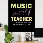Poster Cadeaux Enseignant | Prof de Musique Tellement Coo (Bureau à domicile)