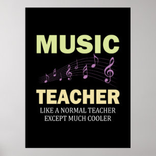 Poster Cadeaux Enseignant Prof de Musique Tellement Coo