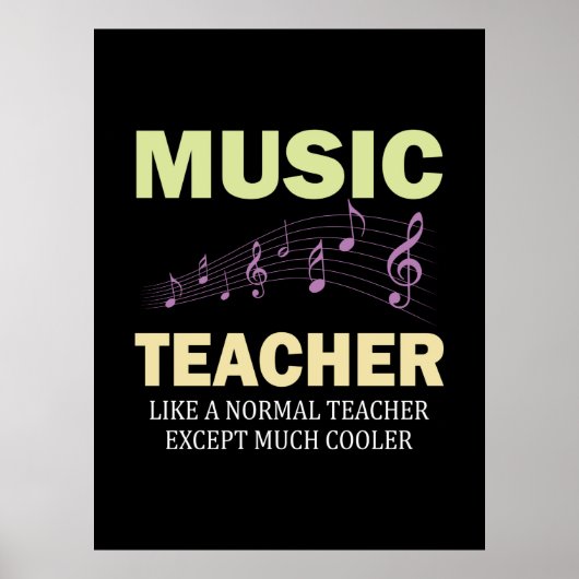 Poster Cadeaux Enseignant | Prof de Musique Tellement Coo (Devant)