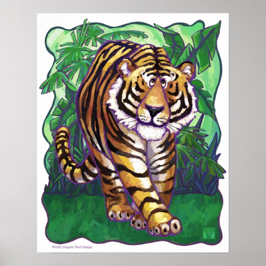 Poster Cadeaux et accessoires de tigre (Devant)