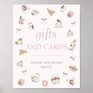 Poster Cadeaux et Cartes de Dessert de Fraise Sucré