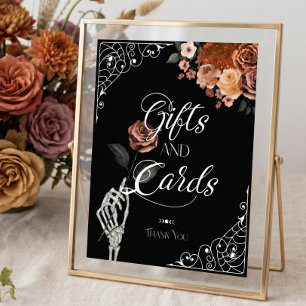 Poster Cadeaux et Cartes de squelette de Rose aquarelle J