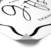 Poster Cadeaux et cartes d'études modernes Black Wavy Fra (Coin)