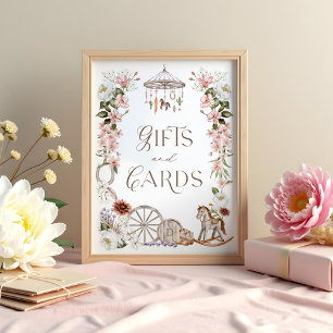 Poster Cadeaux et cartes Wild Western Floral Baby shower