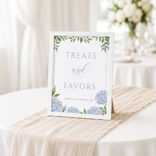 Poster Cadeaux et friandises de mariage Hydrangea Bleue
