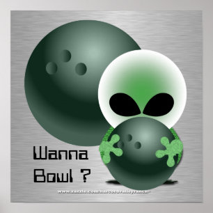 Poster Cadeaux faits sur commande d'affiches de bowling