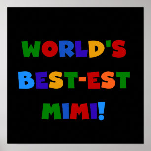 Poster Cadeaux lumineux de T-shirts des couleurs Mimi du