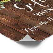 Poster Cadeaux Mariée Fête Mariage Occidental Panneau Sol (Coin)